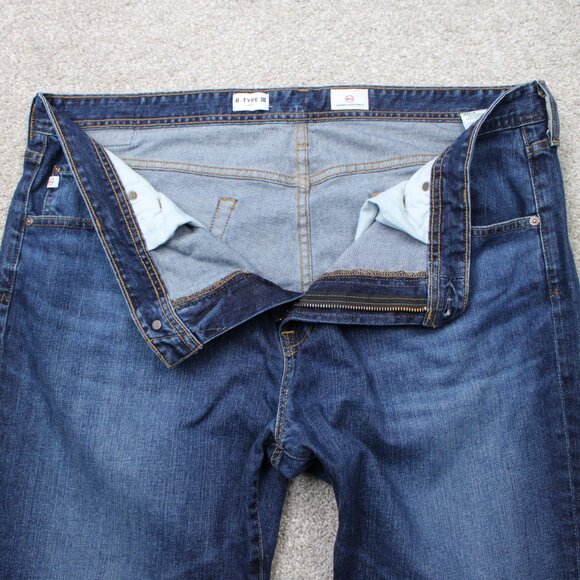 AG Adriano Goldschmied Jeans Mens 41x29 Blue B-Type III Easy 5-Pocket Denim - Picture 9 of 13